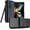 Navy Blue, variant on Case with Clip and S Pen Slot for Galaxy Z Fold 4 5G, Nakedcellphone Rugged Cover and Custom Belt Hip Holster Holder View Stand Combo for Samsung Z Fold4 Phone (SM-F936U, 2022) - Matte Black