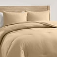 thumbnail image 6 of Virtu Comforter Sets, All Season Lightweight Solid King Size Comforter Sets, 3-Pc Bedding Sets, Beige, 6 of 8