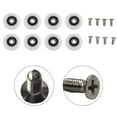 thumbnail image 2 of LEFU pour 8 Pack Roues de Remplacement pour Rouleau de Porte de Douche Diamètre 25mm Coureurs Réglables Roue Extérieure en Nylon Vis en Acier Inoxydable pour Armoires Cabines Hammams, 2 of 10