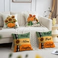 thumbnail image 5 of Fall Decor Pillow Covers 18x18 Set of 4 Thanksgiving Sunflower Pumpkin Farmhouse Decorations Outdoor Autumn Pillows Decorative Throw Cushion Case for Home Couch, 5 of 6