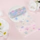 thumbnail image 3 of Cinta de malla transparente con copos de nieve rosa de 6 pulgadas, ancha, para fiestas, invierno, nieve, purpurina, degradado, pastel, brillante, rollos de tela de tul a granel, 3 of 9