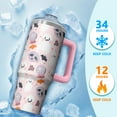 thumbnail image 4 of Halloween Tumbler, Pumpkin Full Moon Cup 30oz with Handle and Straw, Spooky Gift Insulated Coffee Mug, 4 of 5