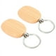thumbnail image 3 of 40 Piezas de Madera En Blanco Llaveros de Madera de Bricolaje Regalos de Etiquetas Clave ÓValo Amarillo, 3 of 5