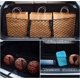 thumbnail image 4 of Organizador de 3 bolsillos para red de carga, red de almacenamiento de malla negra con 4 ganchos de metal, red de carga resistente para SUV, coches, 47,2 x 12 pulgadas, 4 of 5
