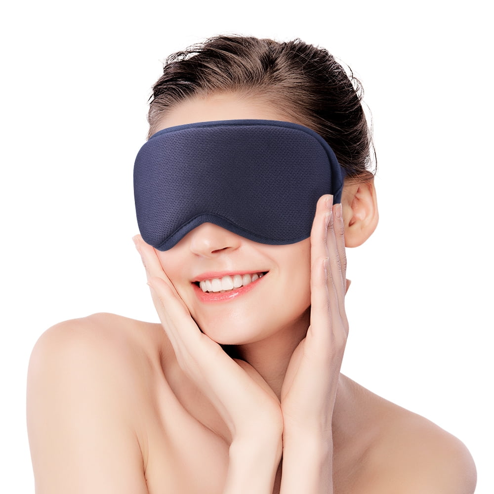 Heated Eye Mask with Massage, USB Warm Compress Eye Mask for Dry Eyes, Electric Thermal Eye Heating Pad with 3 Heat & 6 Vibration Modes, 15min Auto Shutoff for Eye Fatigue, Dark Circle