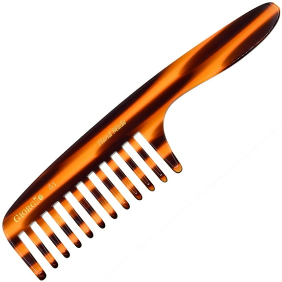 7" Handmade Wide Tooth Detangling Comb with Handle