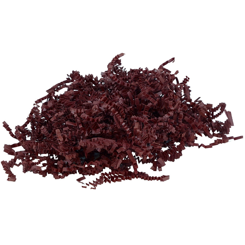 JAM Paper Crinkle Cut Shred Tissue Paper, Burgundy, 20lb/Box
