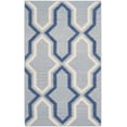 thumbnail image 2 of Safavieh Dhurries Alexis Geometric Area Rug, Light Blue/Dark Blue, 2'6" x 4', 2 of 7