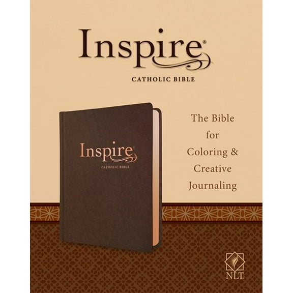 NLT Inspire Catholic Bible-Dark Brown LeatherLike