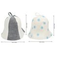 thumbnail image 2 of unbranded 2Pcs Reusable Sauna Hat with Hanging Ring Designed for Breathable Spa and Sauna Hair Care, 2 of 8