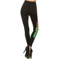 thumbnail image 4 of Extra Soft Capri Leggings with High Wast, "1986", Black / Orange, 4 of 6