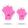 thumbnail image 4 of Uxcell 2 Pair Silicone Swimming Gloves Webbed Finger Frog Type Medium Gloves Pink, 4 of 7