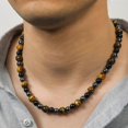 thumbnail image 2 of Vintage Black GallstoneStone Necklace Natural Stone Hematite Bracelet Suitable For Women And Men, 2 of 5