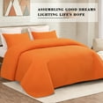 thumbnail image 3 of Exclusivo Mezcla 2-Piece Twin Size Quilt Set, Basket Quilted Bedspread/Coverlet/Bed Cover(68"x 88", Orange), 3 of 7