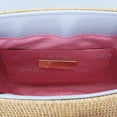 thumbnail image 5 of Packed Party Women's Woven Straw Crossbody Bag with Faux Leather Scallop and Chain Strap, Blue, 5 of 8