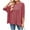 Red, variant on qucoqpe Womens Summer Tops Fashion Casual Ribbed Batwing 3/4 Sleeve Tunic Shirts Loose Fit Blouses