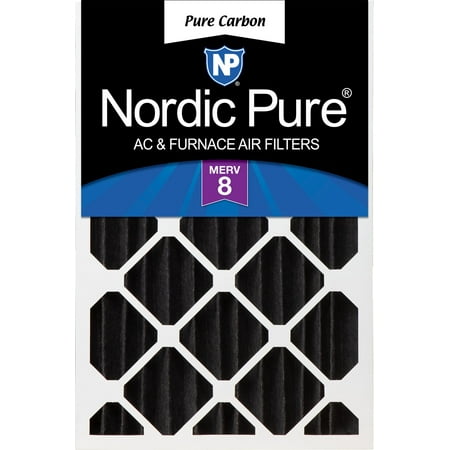 

18x24x4 (3 5/8) Pure Carbon Pleated Odor Reduction Merv 8 Furnace Filter 1 Pack