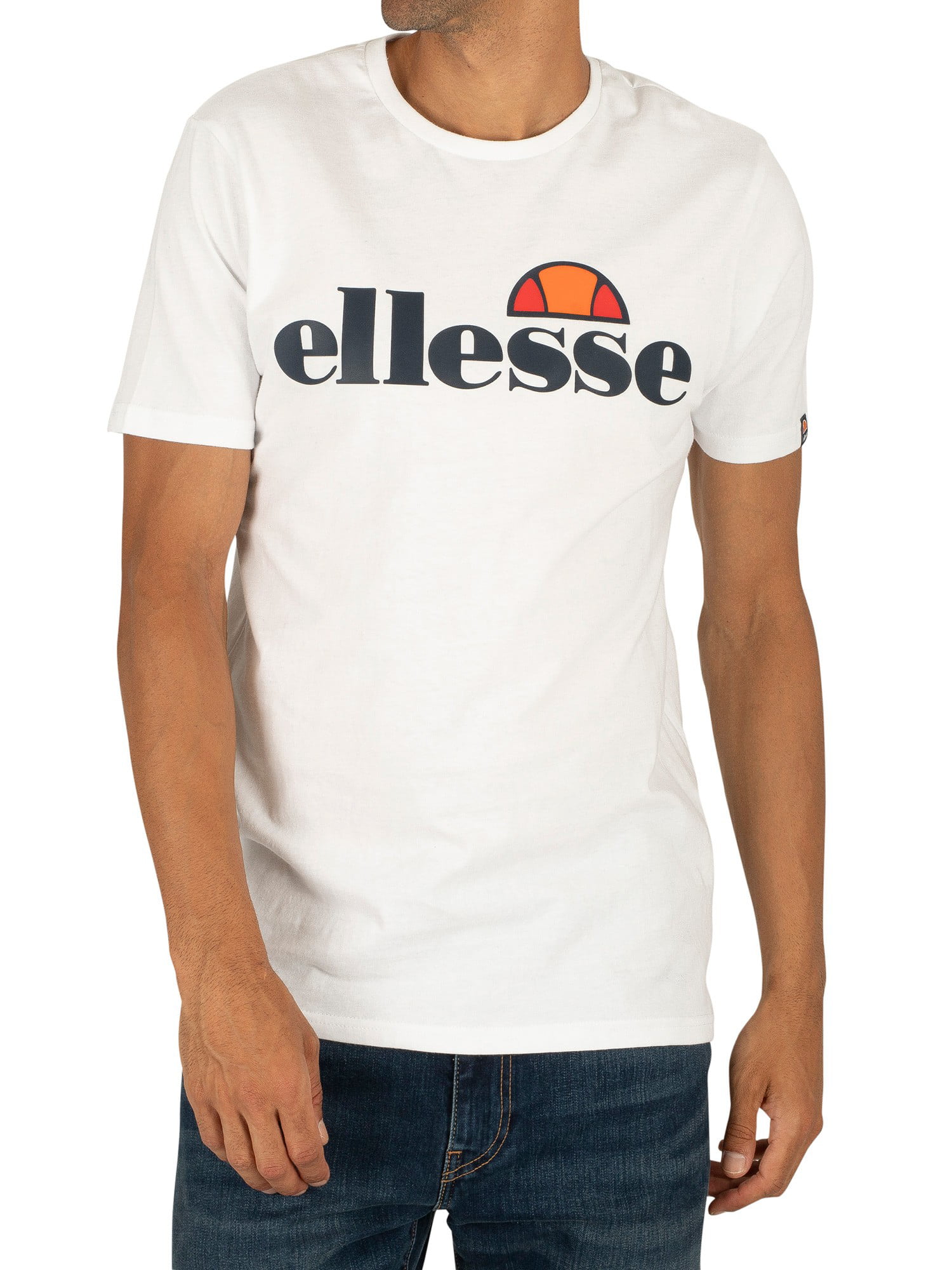 Short Sleeved Ellesse Mens Chest Logo Crew neck T-Shirt 'VOODOO'