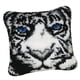 thumbnail image 3 of Kit de gancho de pestillo de animales para hacer fundas de cojín, manualidades, costura, crochet, 17 x 17 pulgadas Tigre blanco, 3 of 9