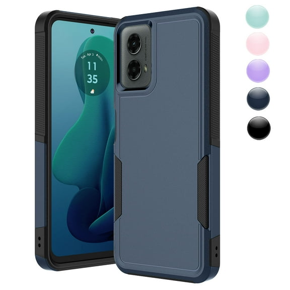 Njjex Rugged Case for Motorola Moto G Play 5G 2024 | Heavy Duty Shockproof Cover | Protective Case for 6.6" Phone (AT&T/T-Mobile/Verizon/Unlocked)-Blue