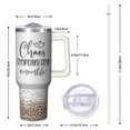 thumbnail image 2 of 40 Oz Tumbler Cup for Chaos Coordinator Gift - Insulated Stainless Steel Mug with Handle & Straw, Funny Cute Coffee Cup for Women, Boss, Coworker, Teacher, Nurse, Mom, 2 of 5