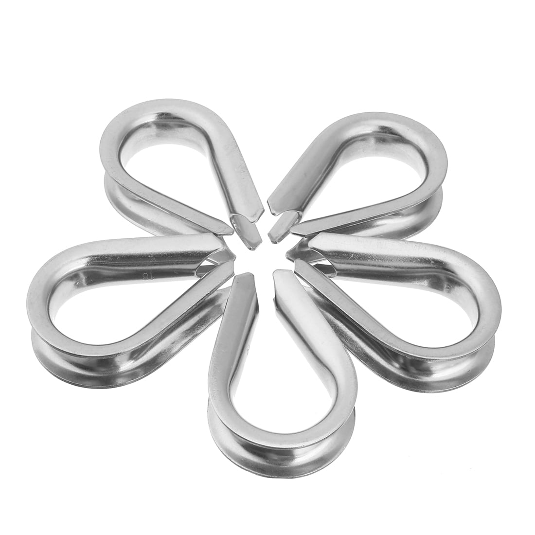 Stainless Steel Thimble for 0.94 inch (24mm) Diameter Wire Rope 5pcs