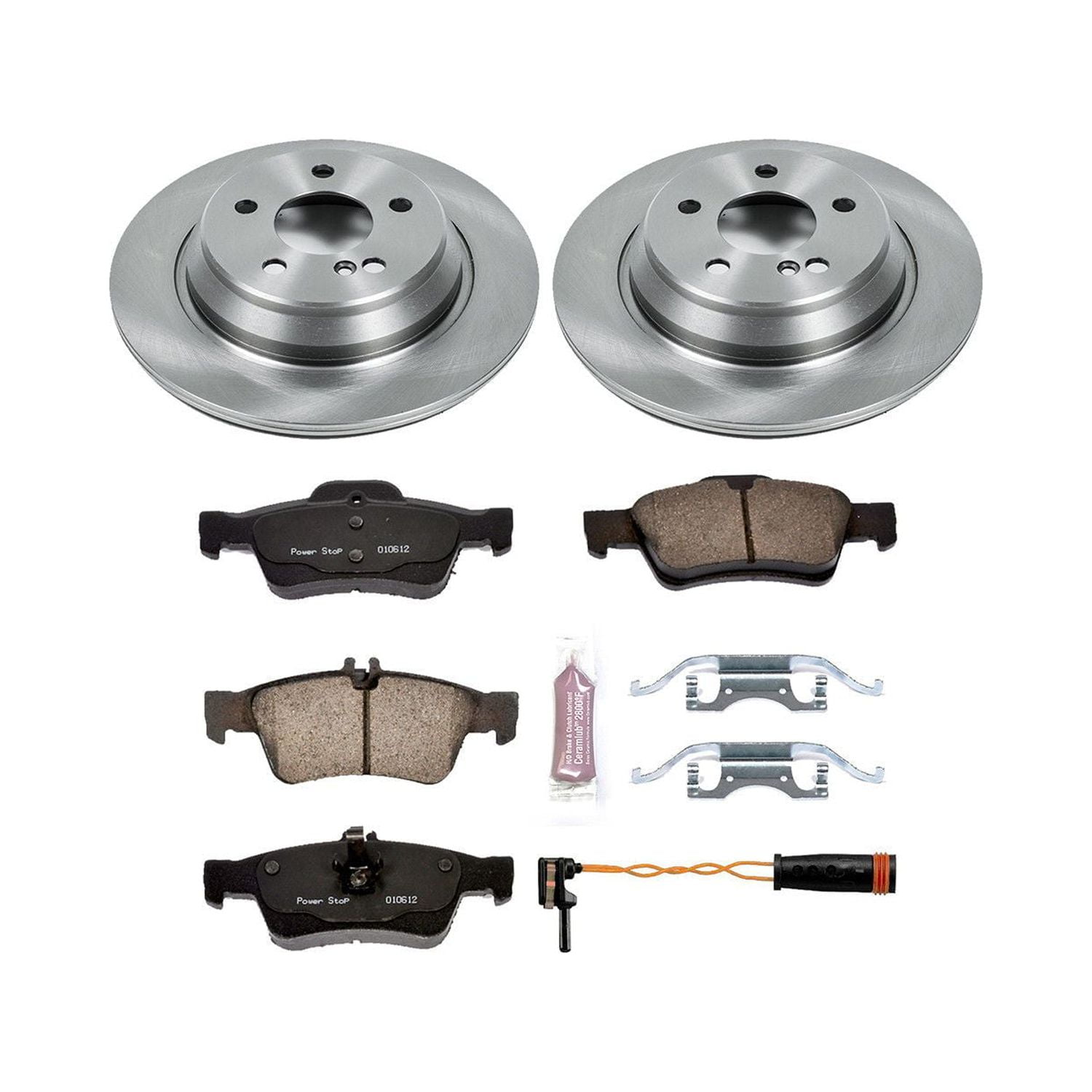 Power Stop Rear Stock Replacement Brake Pad and Rotor Kit KOE3069