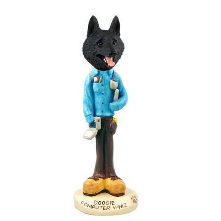 - NO.DOOG7114 Schipperke Computer Whiz Doogie Collectable Figurine