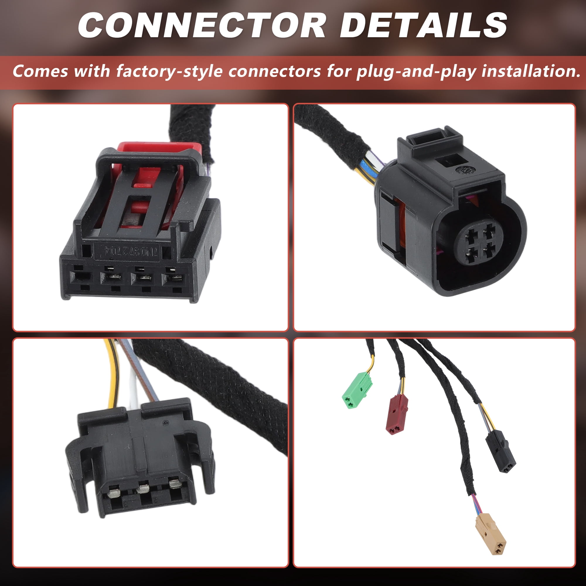 Unique Bargains Left Rear Trunk Lid Wiring Harness for VW Passat CC 2010-2017