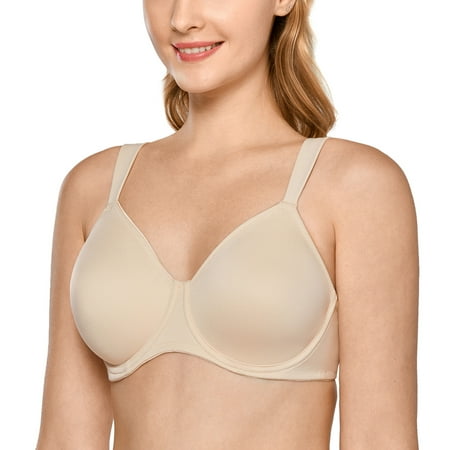 

DELIMIRA Women s Full Coverage Minimizer Underwire Plus Size Non Padded Support Bra