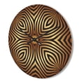 thumbnail image 3 of Designart 'Gold and Black Convex Symmetrical Ellipse ' Modern Wood Wall Clock, 3 of 5