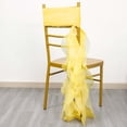 thumbnail image 5 of Efavormart Yellow Chiffon Curly Chair Sash, 5 of 10
