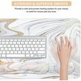 thumbnail image 5 of 4-in-1 Large Gaming Mouse Pad, Keyboard Wrist Rest Pad & Wrist Support Mousepad Set, Extended Desk Pad Waterproof Desk Mat for Home Office Study Game - White Marble, 5 of 7