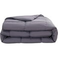 thumbnail image 2 of Sheetsnthings Down Alternative Comforter (Twin-Twin XL, 68x90) 40-Ounces of Fill, Solid Baffle Box Pattern, Soft and Fluffy Hotel Style Duvet Insert with Corner Ties, Grey, 2 of 4