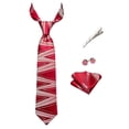 thumbnail image 1 of Set de Corbata Barry.Wang Rojo 150cm con Clip y Pañuelo de Bolsillo, 1 of 6