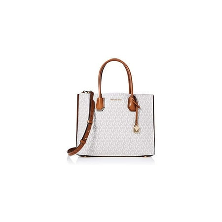 Michael Kors Mercer Ladies Large Vanilla Canvas Shoulder Bag 30F8GM9T7B150
