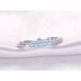 thumbnail image 3 of HeartsAndYou 2ct Natural Blue Topaz Wedding Band Stackable Half Eternity 14k SOLID White Gold, 3 of 8