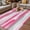 Pink, variant on Yellow Gray Stripes Outdoor Rug for Patio/Deck/Porch, Non-Slip Large Area Rug 5 x 8 Ft, Watercolor Modern Abstract Minimalist Indoor Outdoor Rugs Washable Area Rugs, Camping Rug Carpet Runner