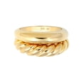 thumbnail image 2 of Elli by Julie & Grace Women's Twisted Polished Fashion Silver Ring, 2 of 5