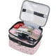 thumbnail image 4 of Bolsa de maquillaje de doble capa XCF neceser de viaje para cosméticos rosa, 4 of 4