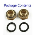 thumbnail image 4 of 2 Pcs 1/2 Brass Water Tank Connector Rain Barrel Rain Buckets Connection, 4 of 10