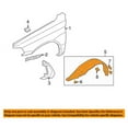 thumbnail image 3 of For 00-04 Montero Sport Front Splash Shield Inner Fender Liner Panel Driver Side, 3 of 5
