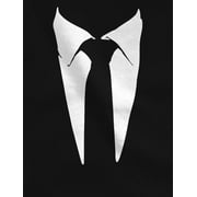 Tuxedo Shirt for Men Printed Suit & Tie Funny Lazy Wedding Fake Suit Tux Shirt