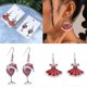 thumbnail image 2 of Festival Acrylic Earrings Featuring Wine Glass or Christmas Dress Pattern Party Earrings Stylish Ear Jewelry for Women, 2 of 4