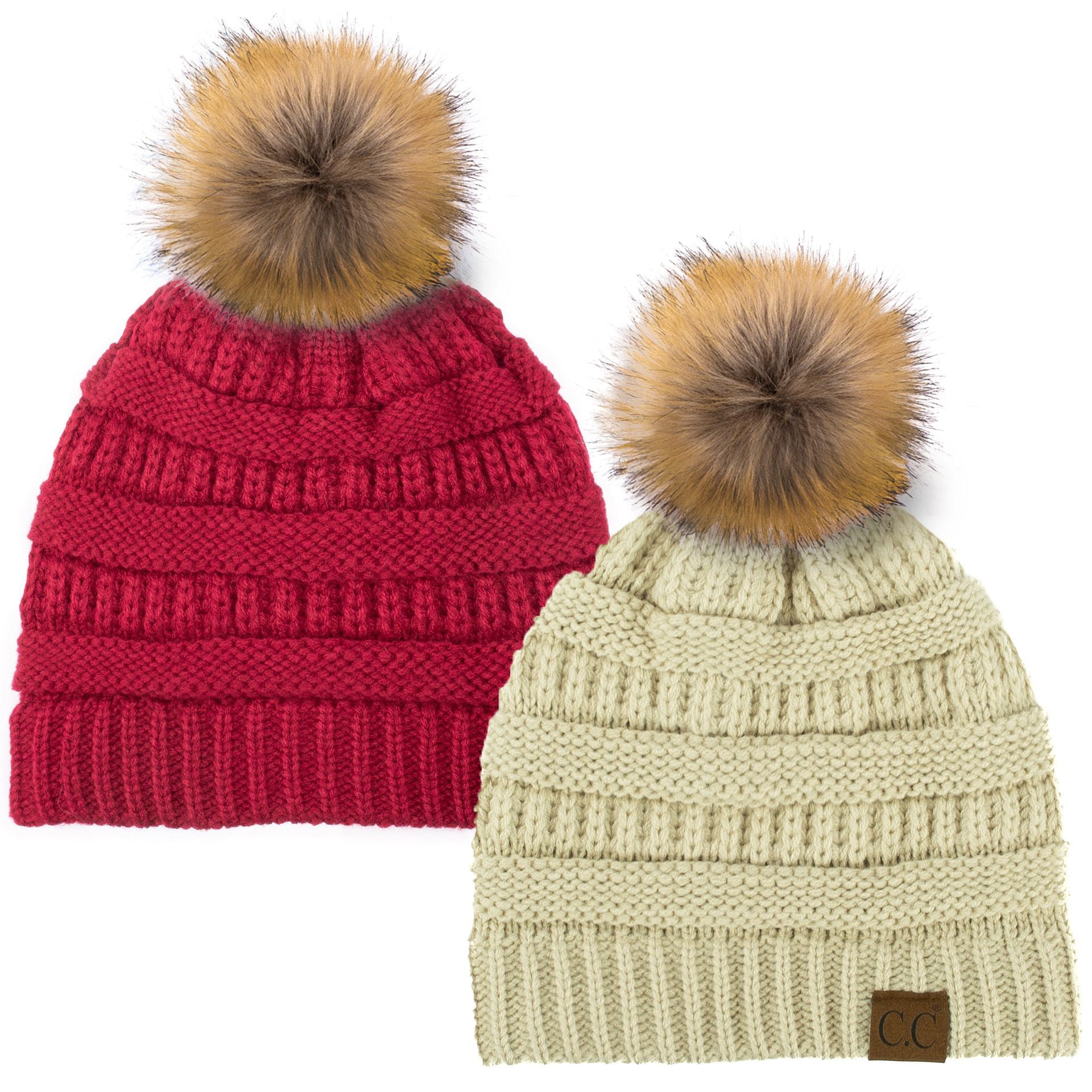 C.C Hat-43 Thick Warm Cap Hat Skully 
