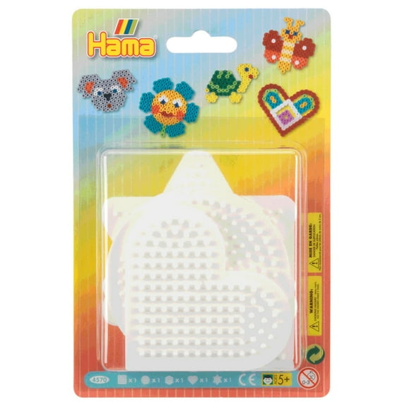 Hama : Iron-on bead plates Shapes Small, 5pcs.