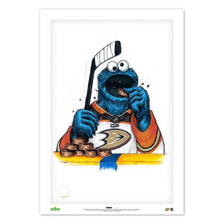 Cookie Monster Anaheim Ducks 24 x 36 Sesame Street Limited Edition Fine Art Print
