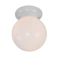 thumbnail image 1 of Yosemite Home Decor 1 Light Flush Mount in White, 1 of 8