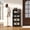 Black, variant on Retro Black Folding Storage Cabinet with Wheels, 4 Tier Collapsible Organizer Bin with Magnetic Door, 20" Wide Side Cabinet for Living Room, Kitchen, Bedroom, Plastic