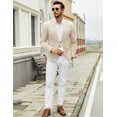 thumbnail image 4 of COOFANDY Men's Casual Slim Fit Blazers Sport Coats One Button Notch Lapel Business Suit Coats for Men, 4 of 6